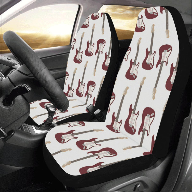 Bass Guitar Pattern Print Design 03 Car Seat Covers (Set of 2)-JORJUNE.COM