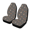 Basset Hound Pattern Print Design 03 Car Seat Covers (Set of 2)-JORJUNE.COM