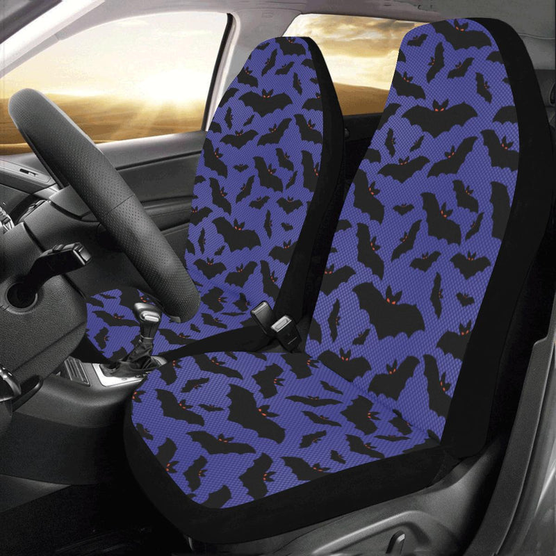 Bat Halloween Pattern Print Design 02 Car Seat Covers (Set of 2)-JORJUNE.COM