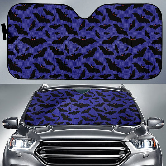 Bat Halloween Pattern Print Design 02 Car Sun Shade-JORJUNE.COM