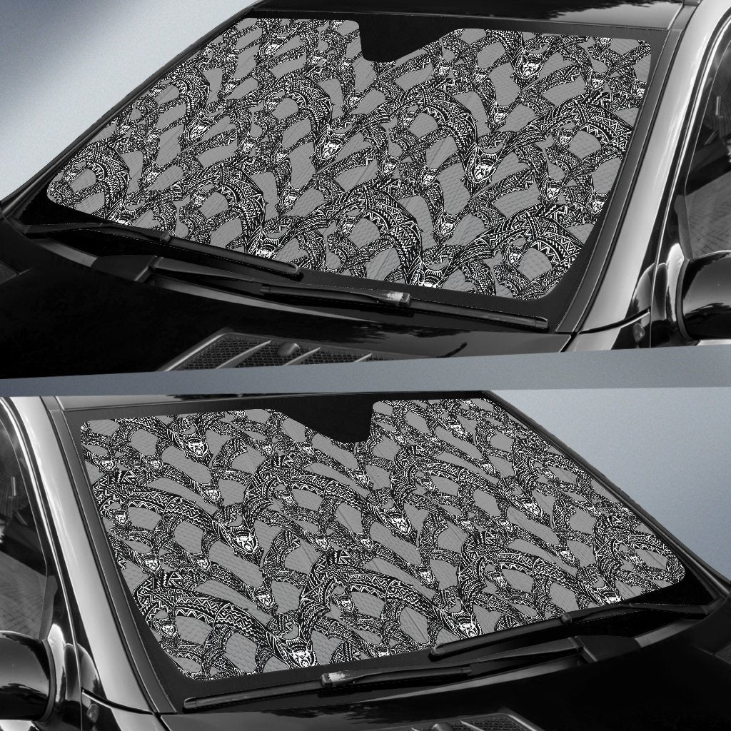 Bat Pattern Print Design 04 Car Sun Shade-JORJUNE.COM