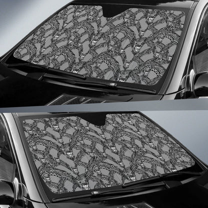 Bat Pattern Print Design 04 Car Sun Shade-JORJUNE.COM