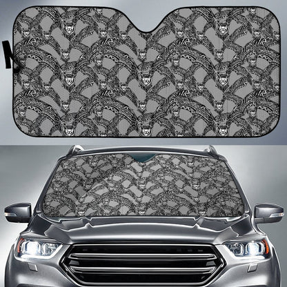 Bat Pattern Print Design 04 Car Sun Shade-JORJUNE.COM