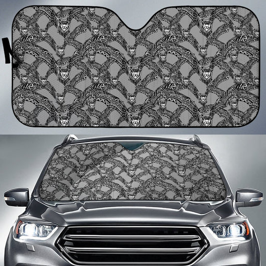 Bat Pattern Print Design 04 Car Sun Shade-JORJUNE.COM