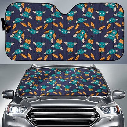 Bat Pattern Print Design 07 Car Sun Shade-JORJUNE.COM