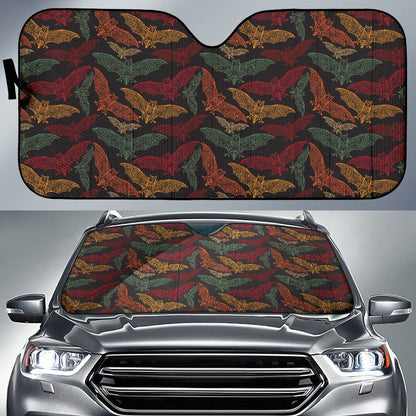 Bat Tribal Pattern Print Design 03 Car Sun Shade-JORJUNE.COM