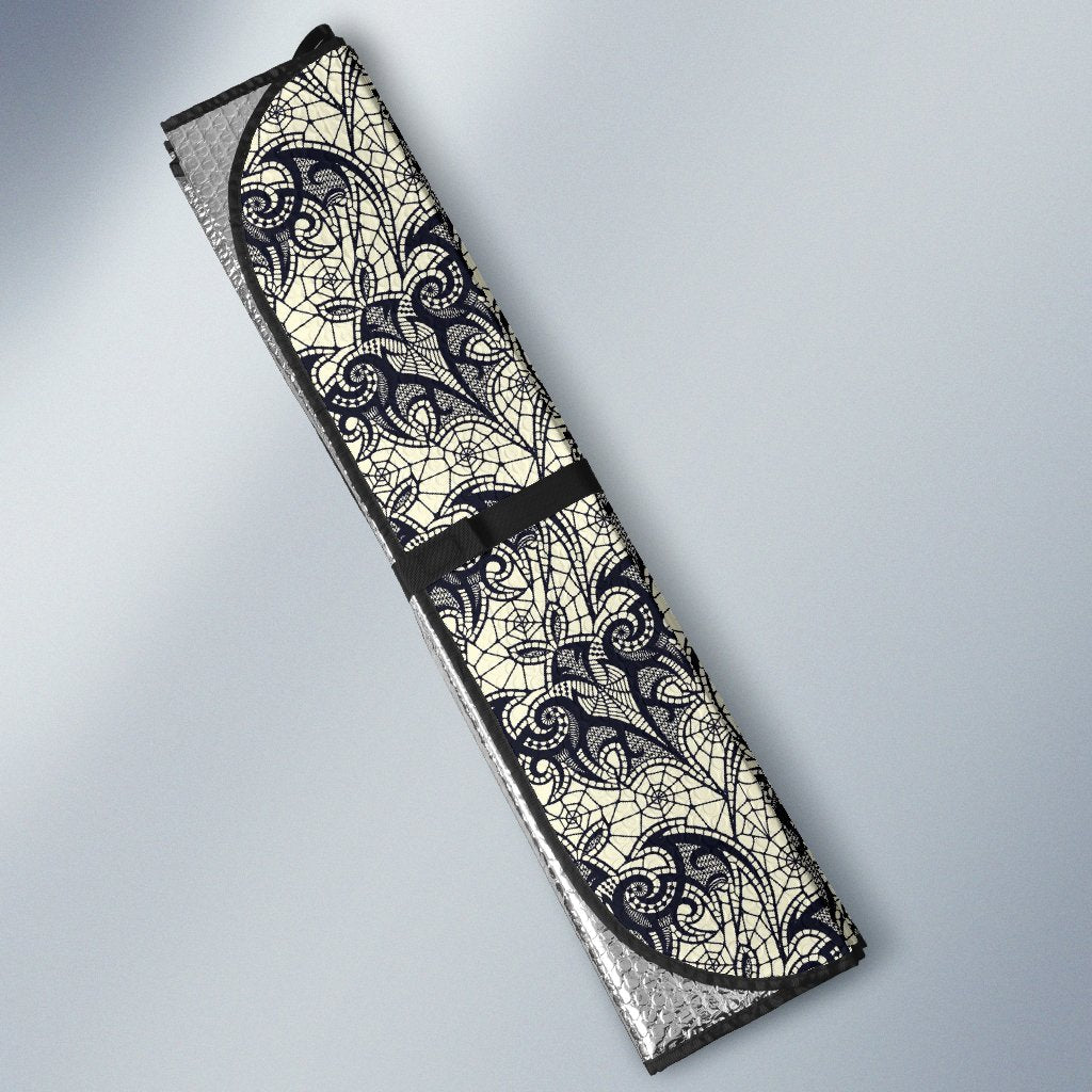 Bat Tribal Pattern Print Design 06 Car Sun Shade-JORJUNE.COM