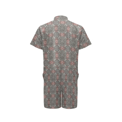 Calendar Aztec Style Print Pattern Men's Romper