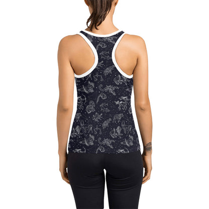 Zodiac Print Design LKS304 Women's Racerback Tank Top