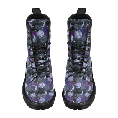 Sun Moon Print Design LKS303 Women's Boots