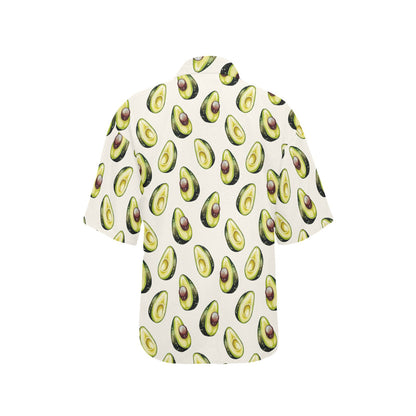 Avocado Pattern Print Design 01 Women's Hawaiian Shirt