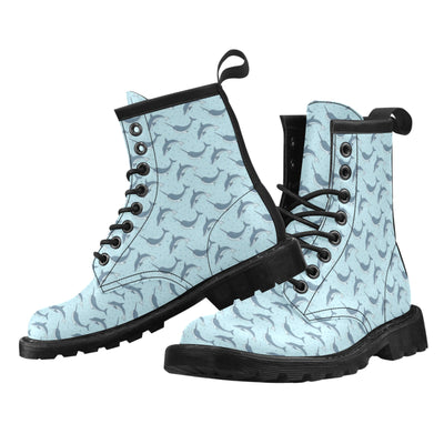 Narwhal Dolphin Print Women's Boots