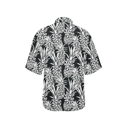 Pineapple Pattern Print Design PP08 Women's Hawaiian Shirt