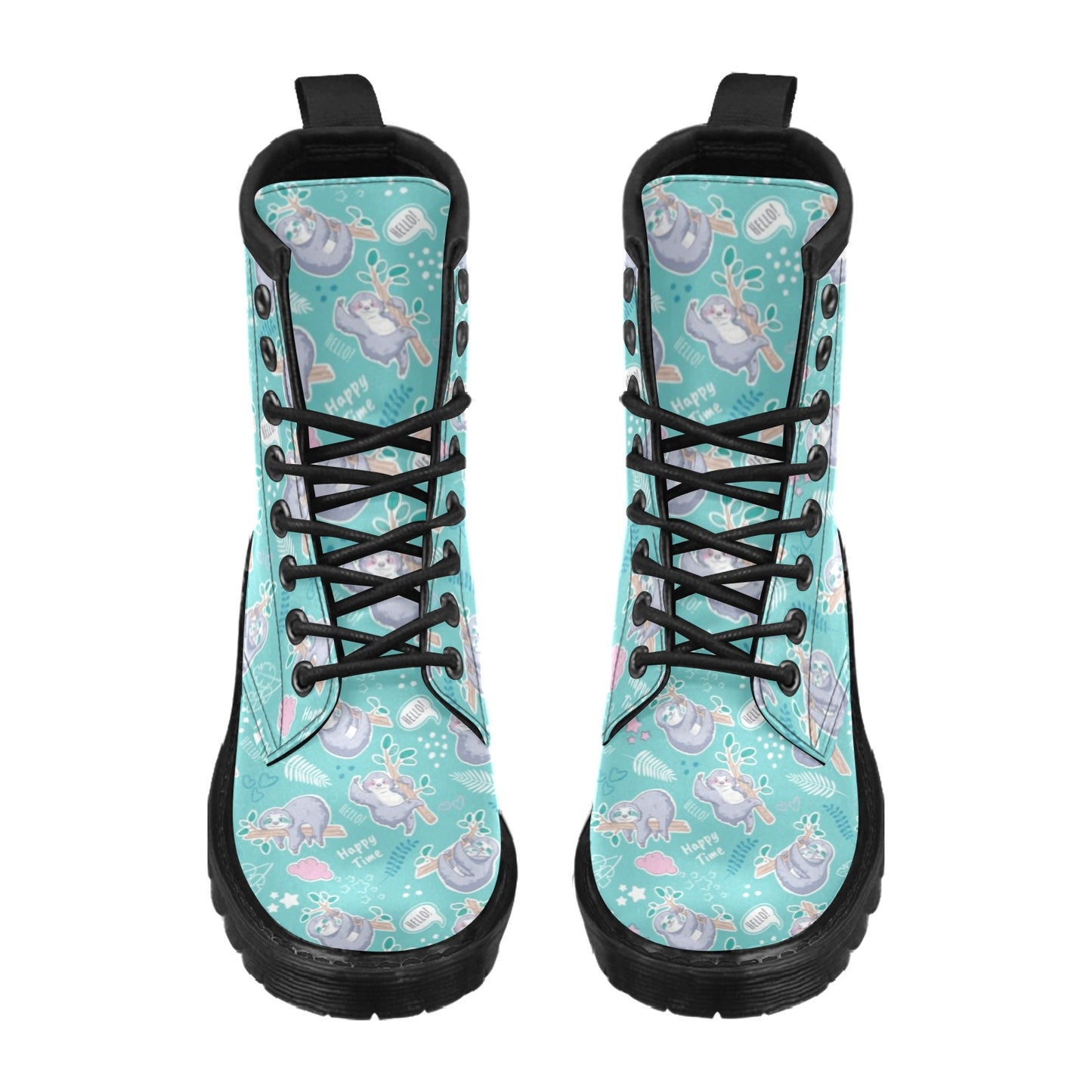 Sloth Print Design LKS309 Women's Boots