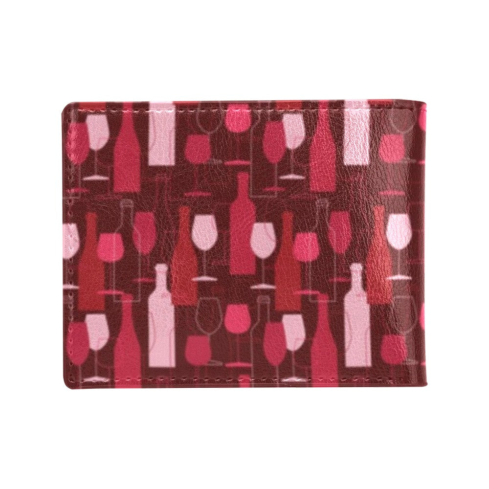 Wine Print Design LKS304 Men's ID Card Wallet