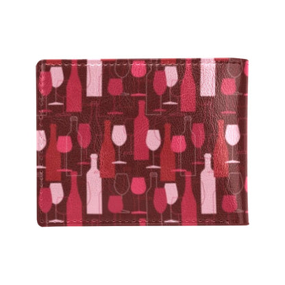 Wine Print Design LKS304 Men's ID Card Wallet