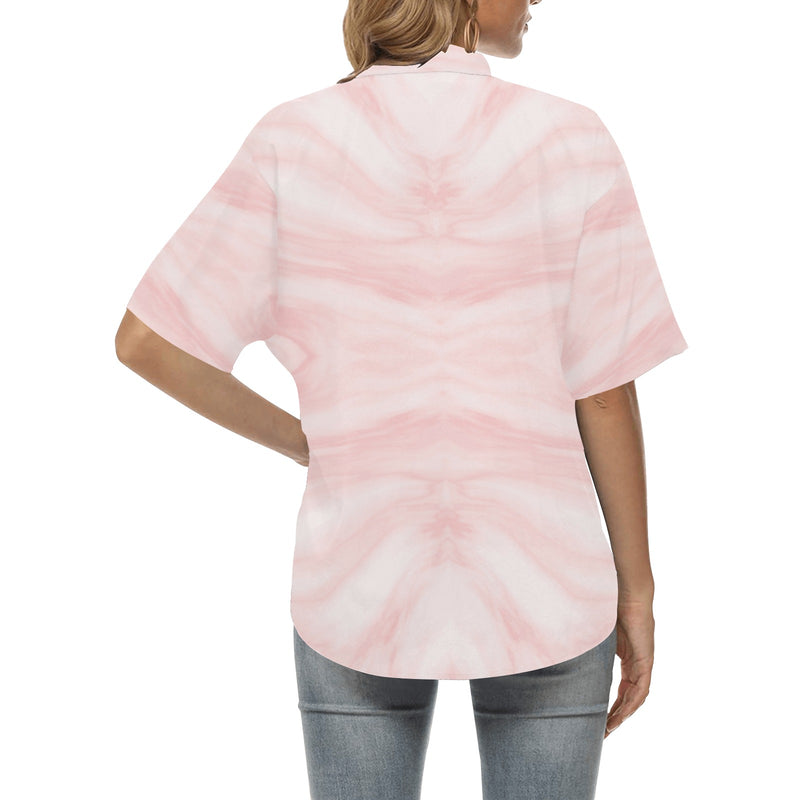 Marble Pattern Print Design 03 Women's Hawaiian Shirt