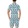 Fern Leave Summer Print Pattern Men's Romper