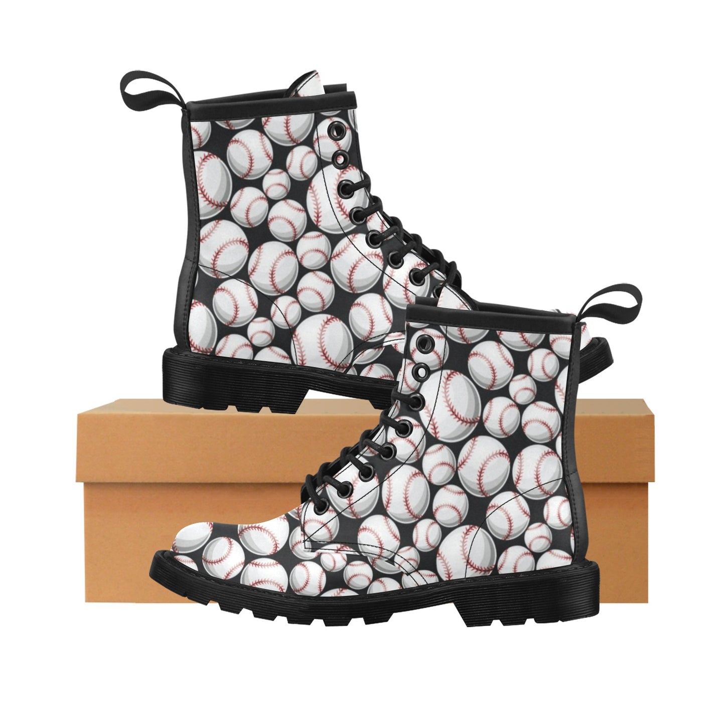 Baseball Black Background Women's Boots