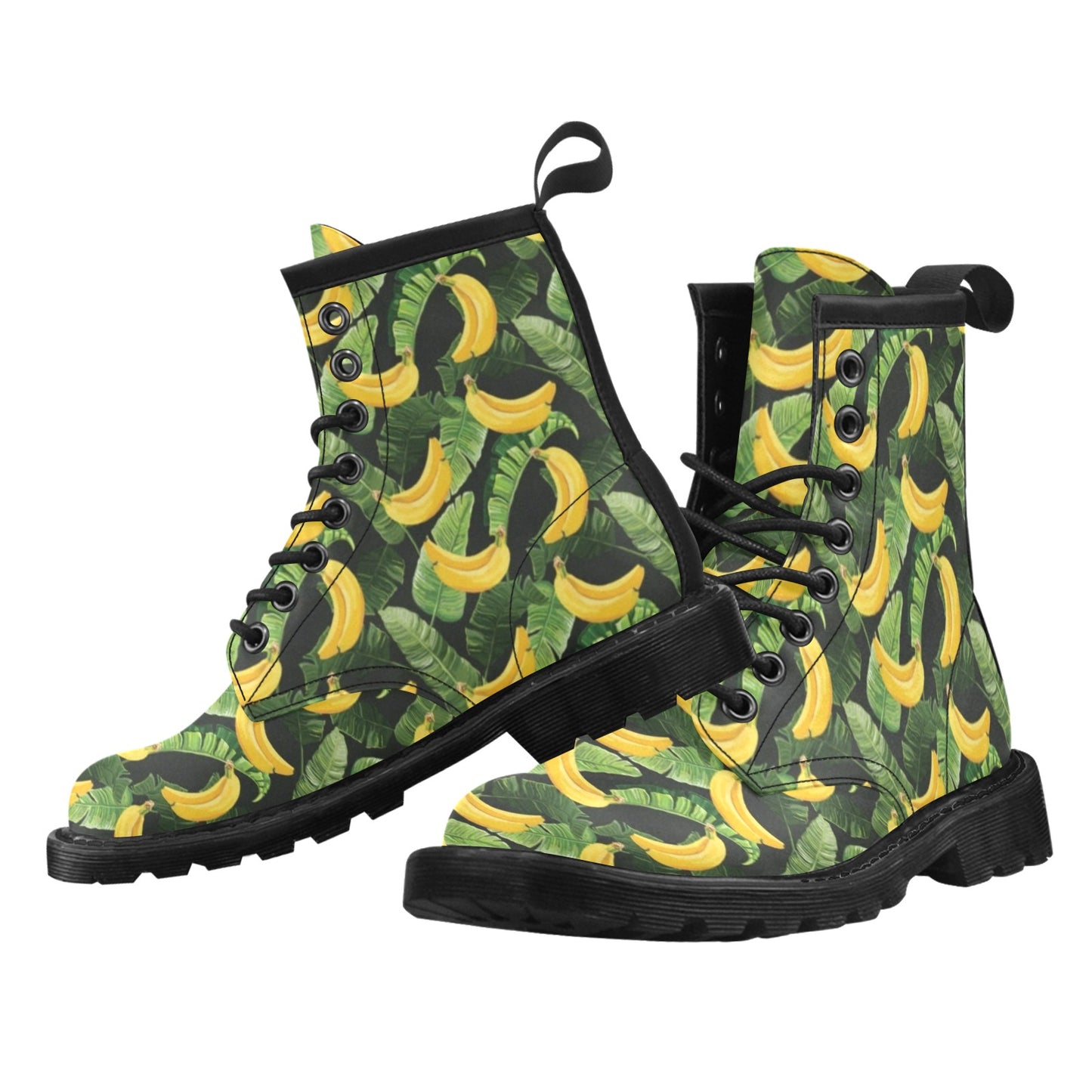 Banana Pattern Print Design BA01 Women's Boots