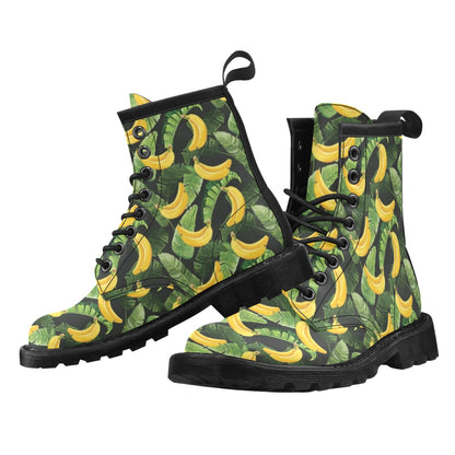 Banana Pattern Print Design BA01 Women's Boots