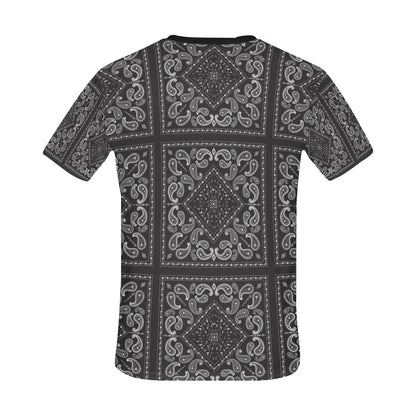 Bandana Black White Print Design LKS302 Men's All Over Print T-shirt