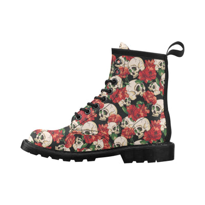 Skull Red Rose Women's Boots