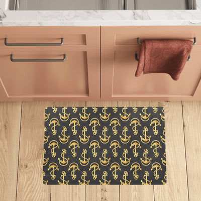 Anchor Gold Pattern Kitchen Mat