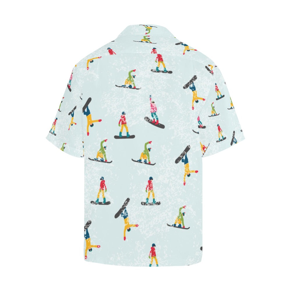 Snowboard Print Design LKS304 Men's Hawaiian Shirt