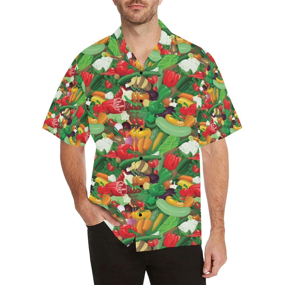 Salad Mix Vegetableprint Design LKS301 Men's Hawaiian Shirt