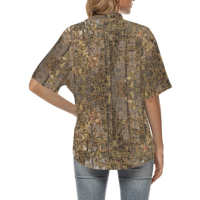 Camouflage Realtree Pattern Print Design 01 Women's Hawaiian Shirt