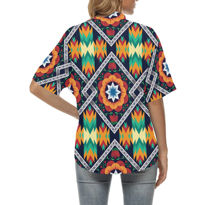 African Kente Women's Hawaiian Shirt