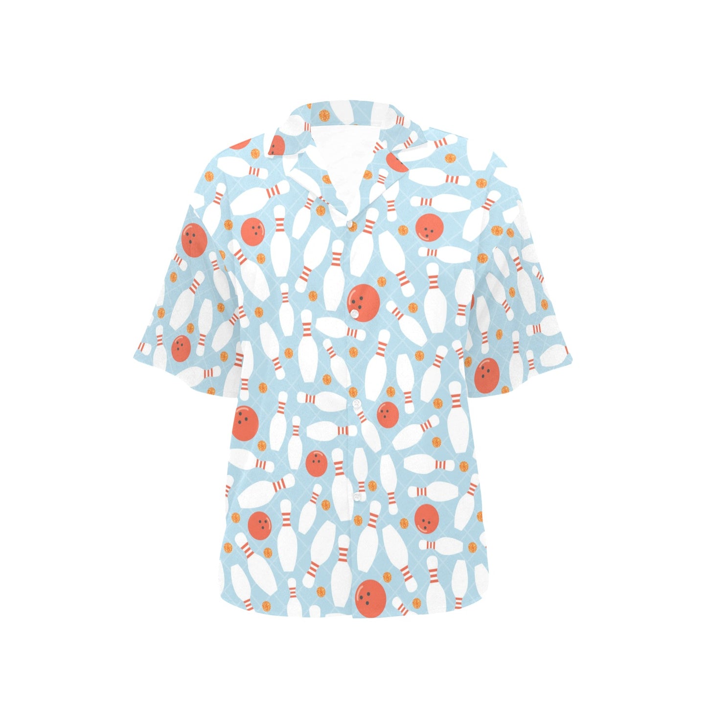 Bowling Pattern Print Design 09 Women's Hawaiian Shirt