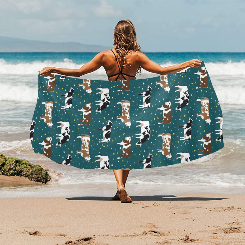 Cattle Print Design LKS404 Beach Towel 32" x 71"