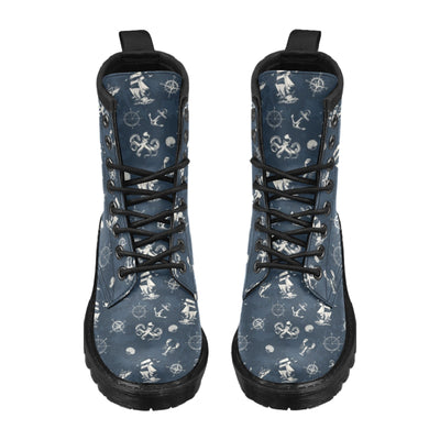 Nautical Sea Themed Print Women's Boots