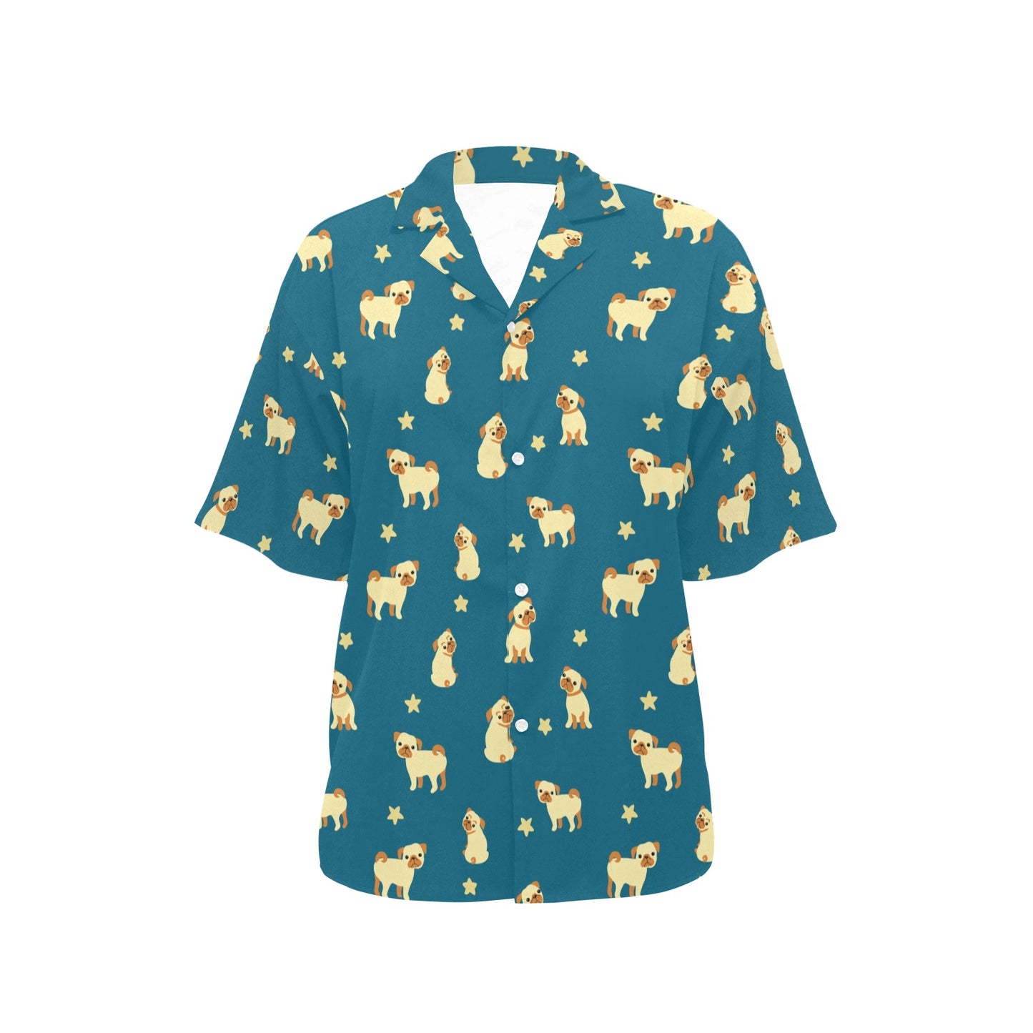 Pug Pattern Print Design A06 Women's Hawaiian Shirt