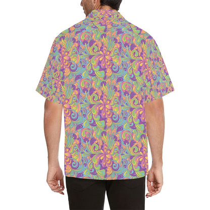 Trippy Print Design LKS306 Men's Hawaiian Shirt