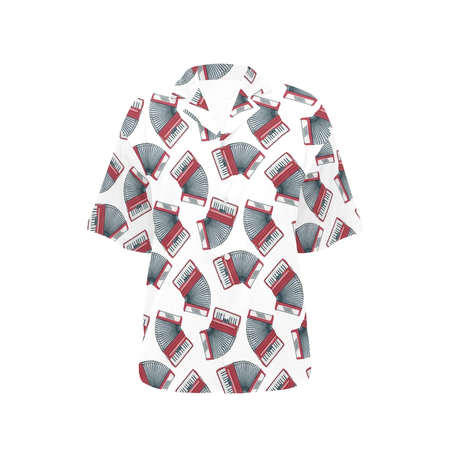 Accordion Pattern Print Design 03 Women's Hawaiian Shirt