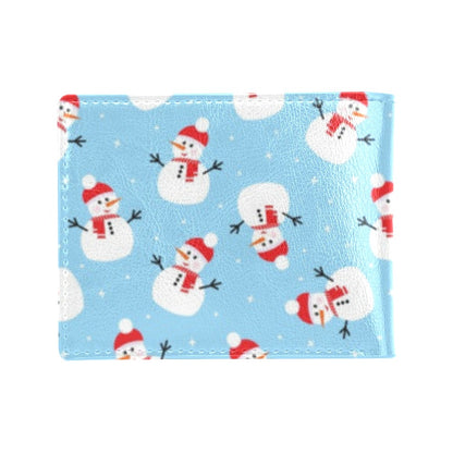 Snowman Print Design LKS305 Men's ID Card Wallet