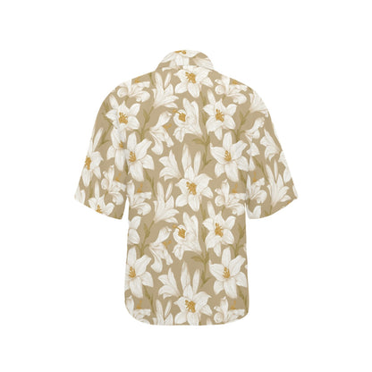 Lily Pattern Print Design LY07 Women's Hawaiian Shirt