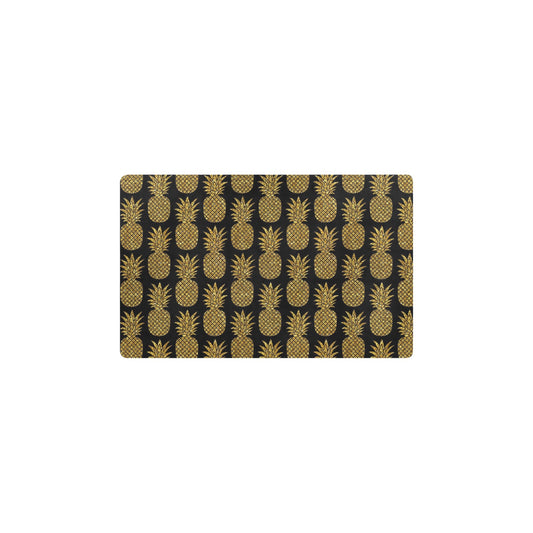 Gold Pineapple Pattern Print Design PP011 Kitchen Mat
