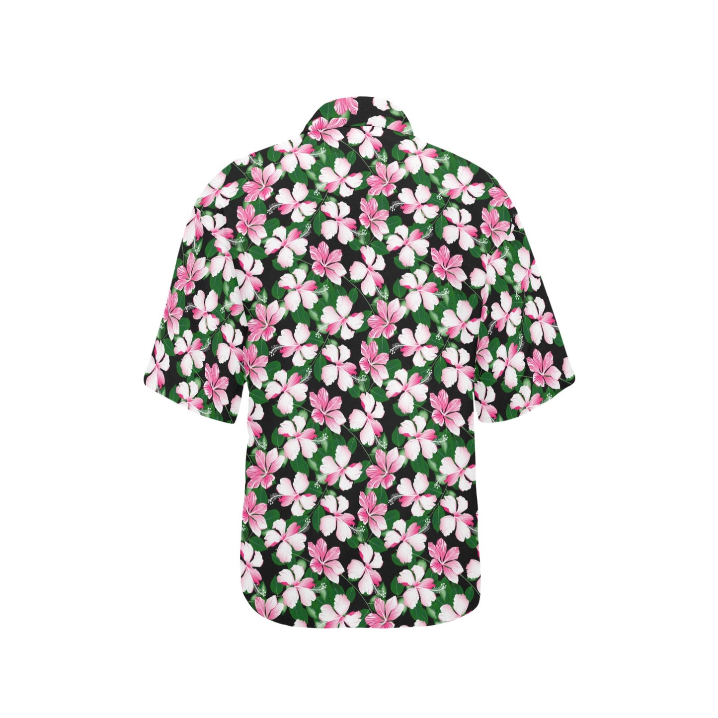 Hibiscus Pink Flower Hawaiian Print Women's Hawaiian Shirt