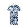 Hibiscus Pattern Print Design HB031 Men's Romper