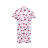 Cherry Cupcake Pink Pattern Men's Romper