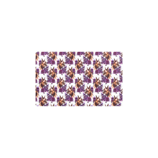 Chihuahua Purple Floral Kitchen Mat