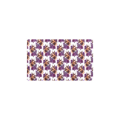 Chihuahua Purple Floral Kitchen Mat