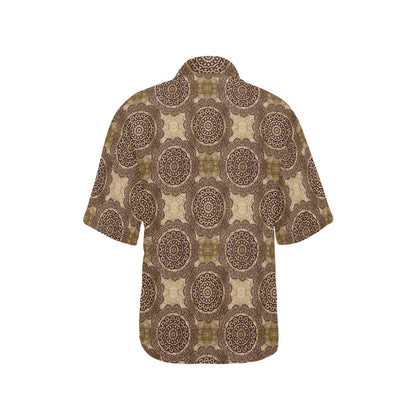 Ancient Greek Symbol Print Design LKS309 Women's Hawaiian Shirt