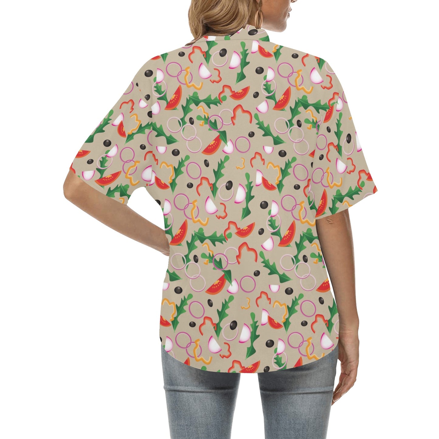 Salad Print Design LKS303 Women's Hawaiian Shirt