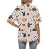 Equestrian Equipment Print Pattern Women's Hawaiian Shirt