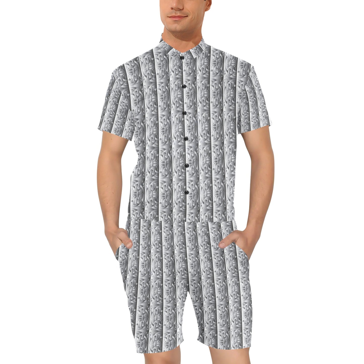 Celtic Pattern Print Design 03 Men's Romper